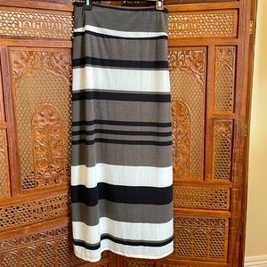 Striped maxi skirt